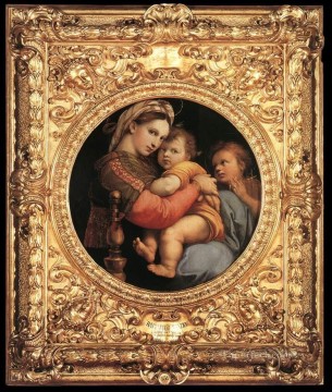  del - Madonna della Seggiola enmarcada por el maestro renacentista Rafael